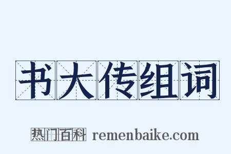 书大传组词是什么意思的图片